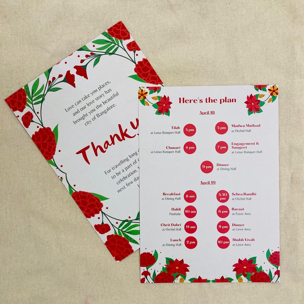 Welcome Kit – Cotton Bag with Snacks & Itinerary Card