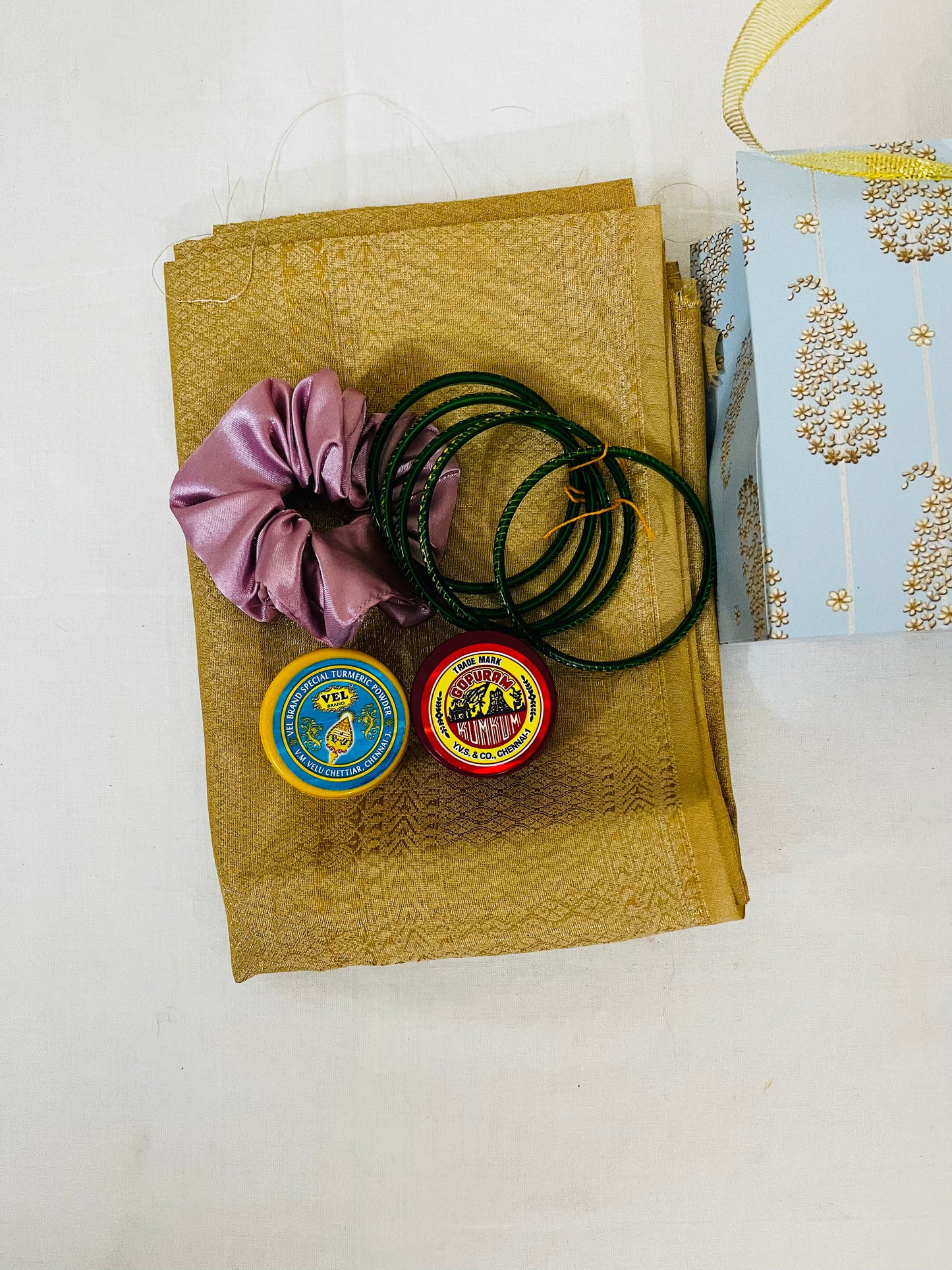 Paper Bag Gift Pack – Brocade Gold Blouse