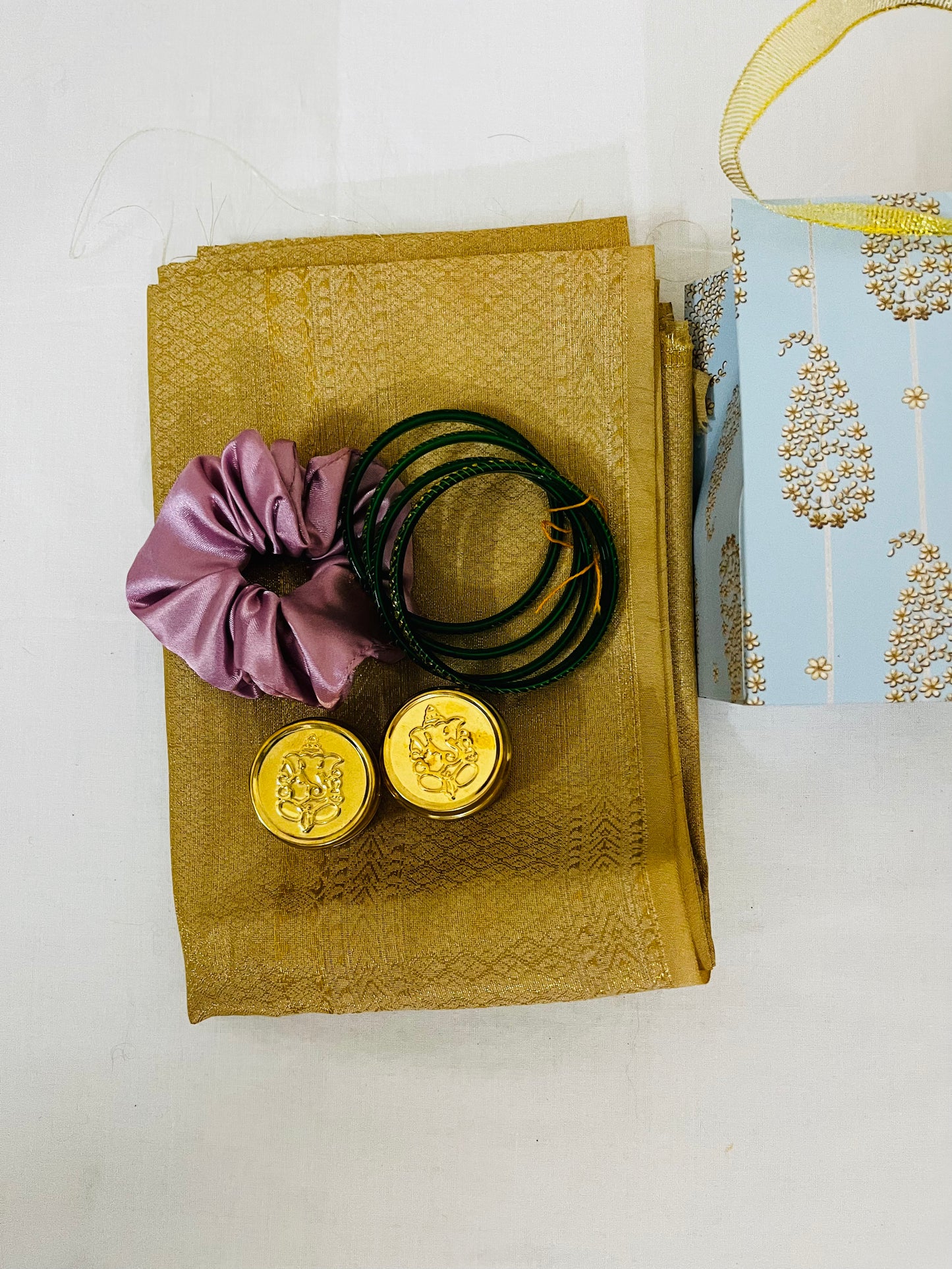 Paper Bag Gift Pack – Brocade Gold Blouse