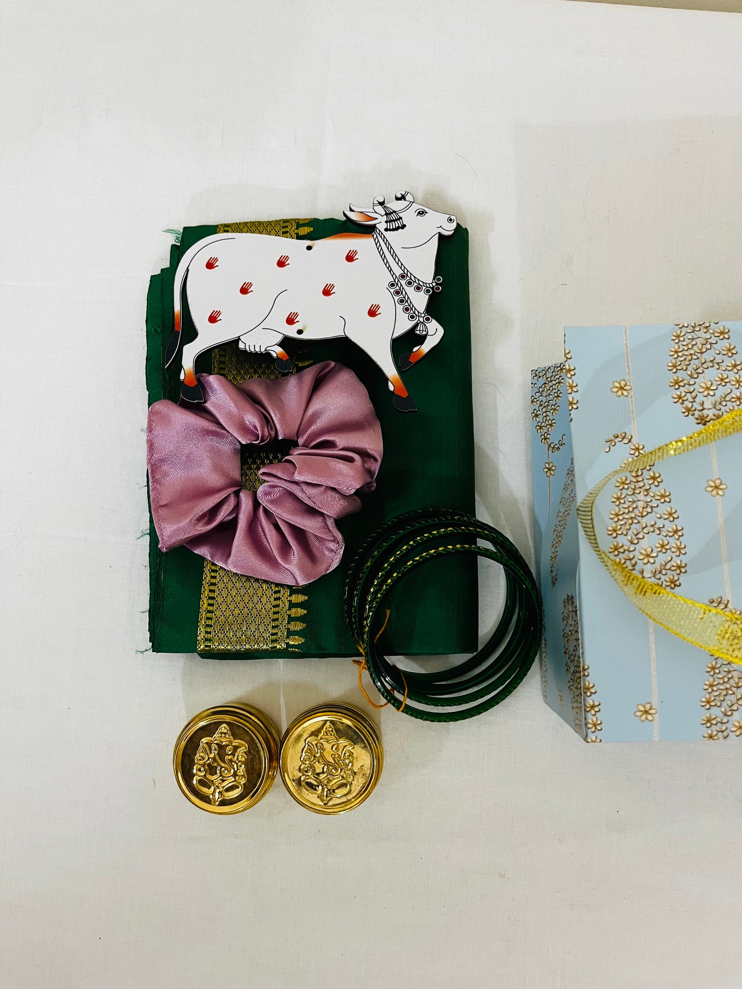 Paper Bag Gift Pack – Silk Blouse with Zari Border