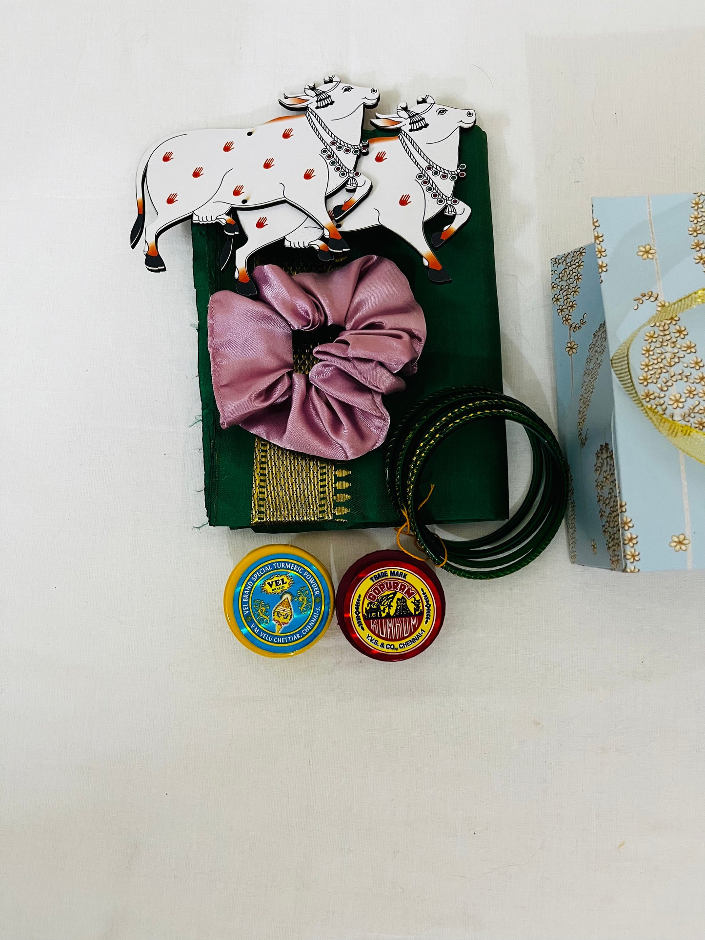 Paper Bag Gift Pack – Silk Blouse with Zari Border