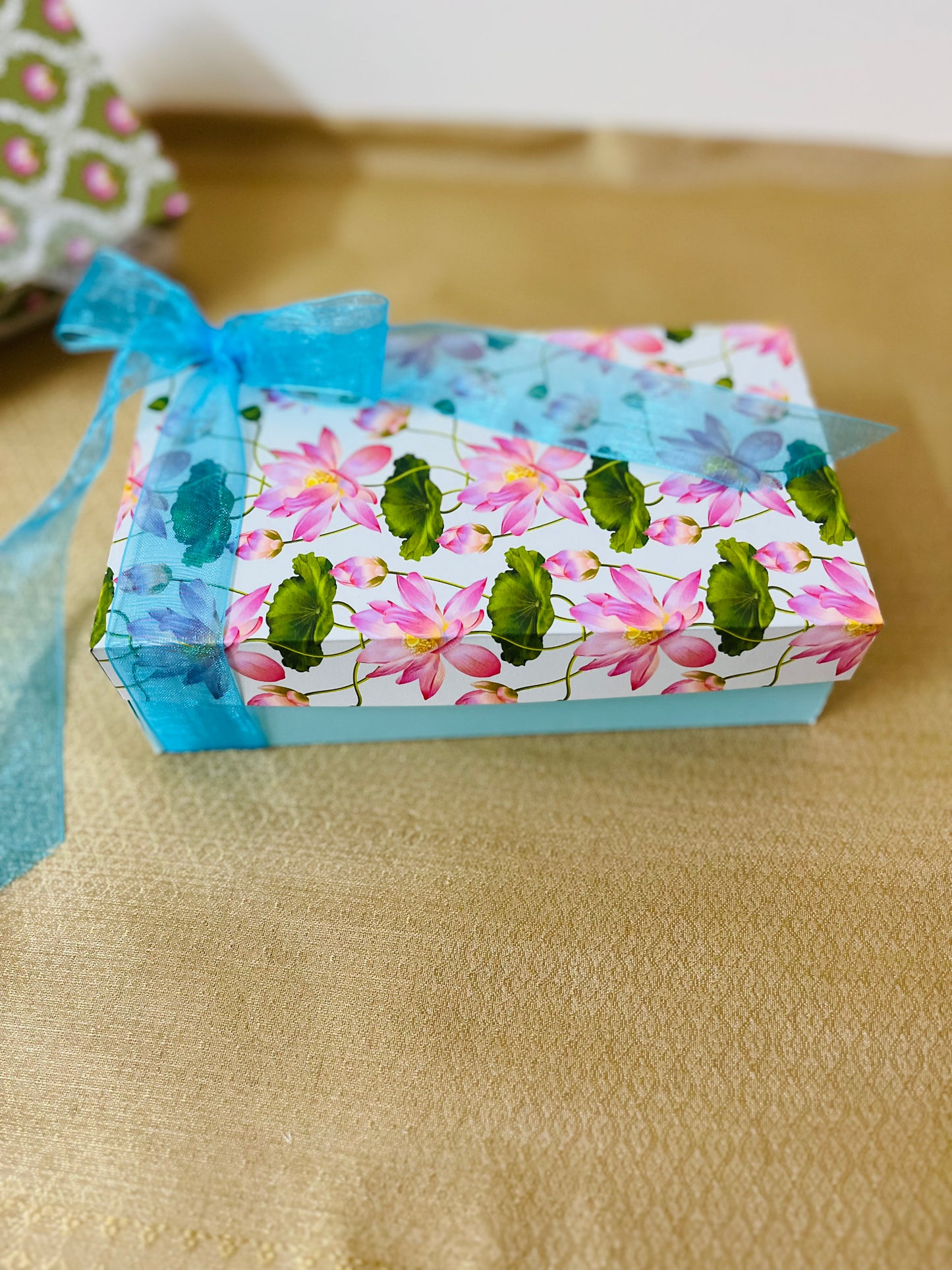 Diwali Gift Box – Nuts, Candle & Chocolates - Blue