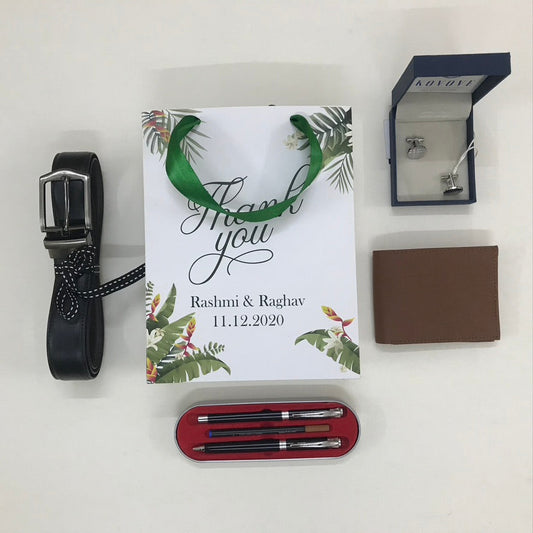 Men’s Exclusive Gift Bag – Wallet, Belt, Pen & Cufflinks
