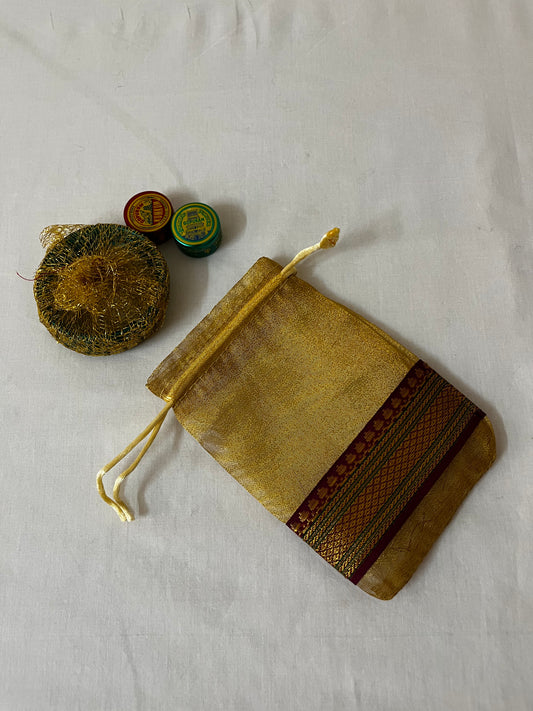 Organza Potli with Bangles & Haldi Kumkum