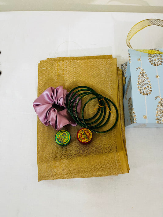 Paper Bag Gift Pack – Brocade Gold Blouse
