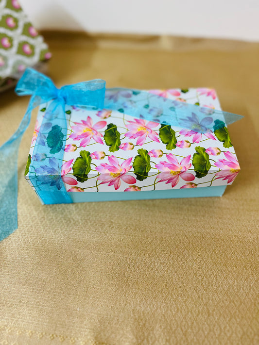 Diwali Gift Box – Nuts, Candle & Chocolates - Blue