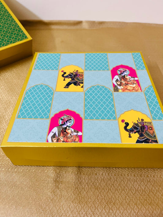 Diwali Premium Handmade Gift Box – Nuts, Candles, Brass Diyas & Mysorepak